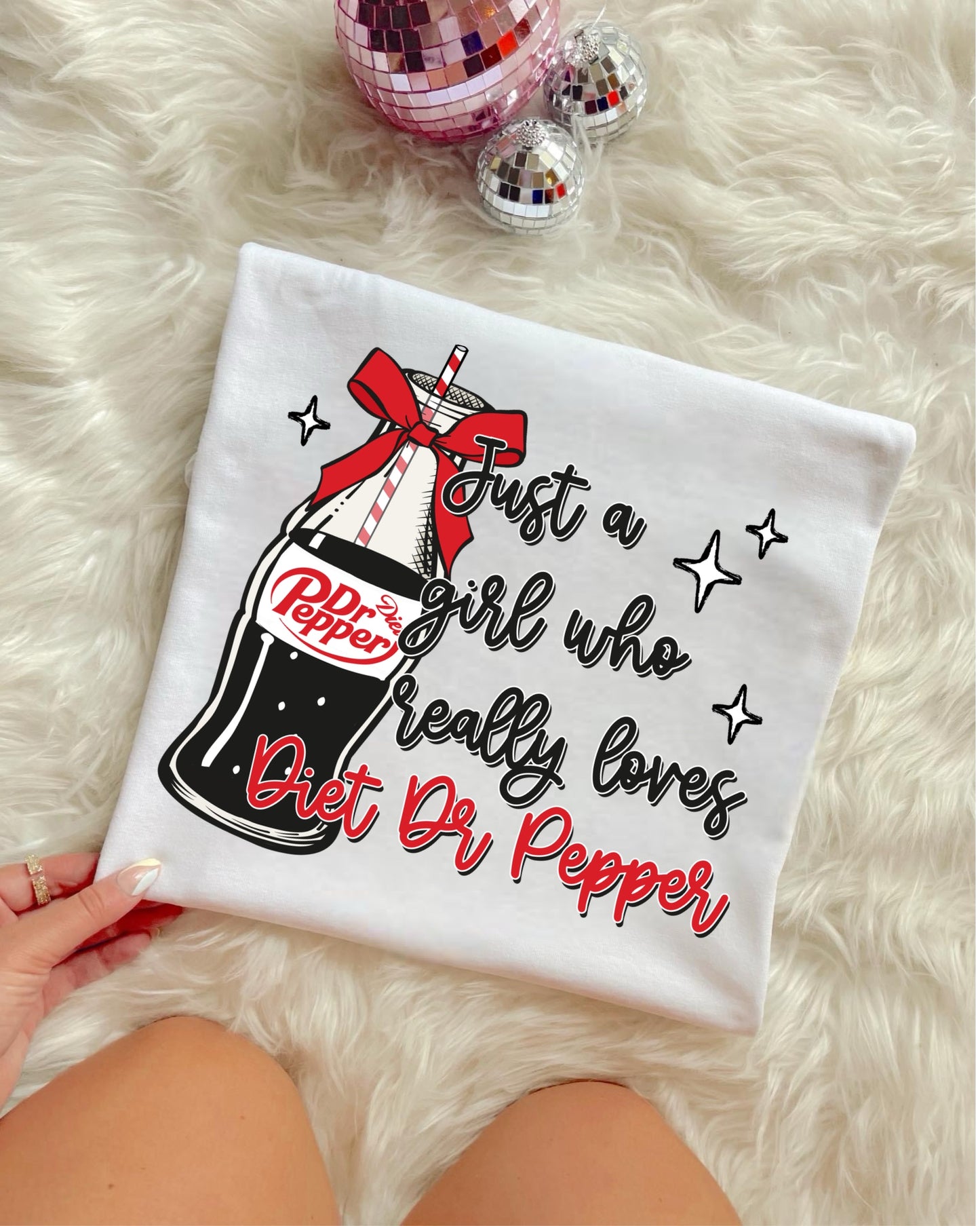 JUST A GIRL WHO REALLY LOVES DIET DR. PEPPER - DTF TRANSFER