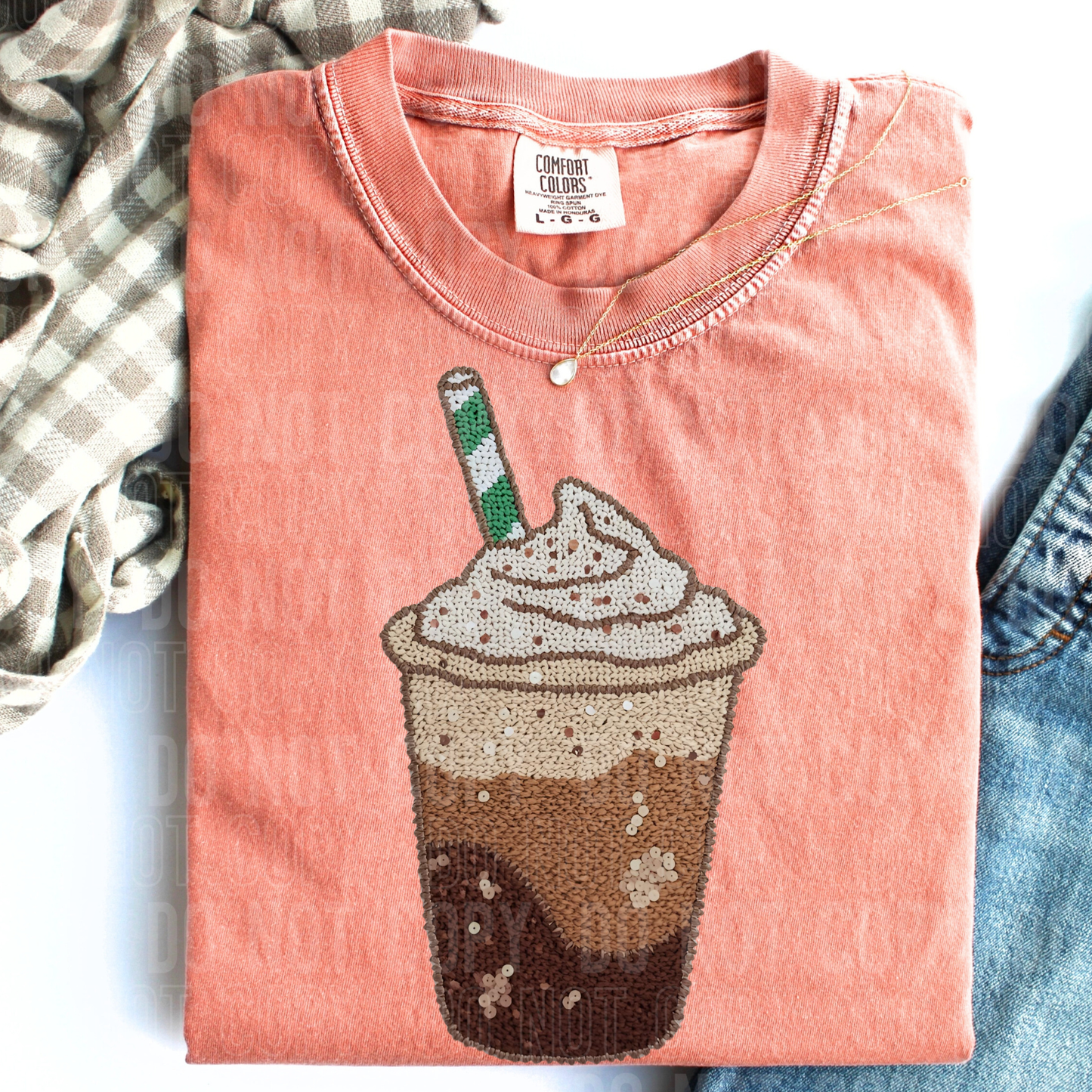 FAUX YARN ICED COFFEE - DTF TRANSFER