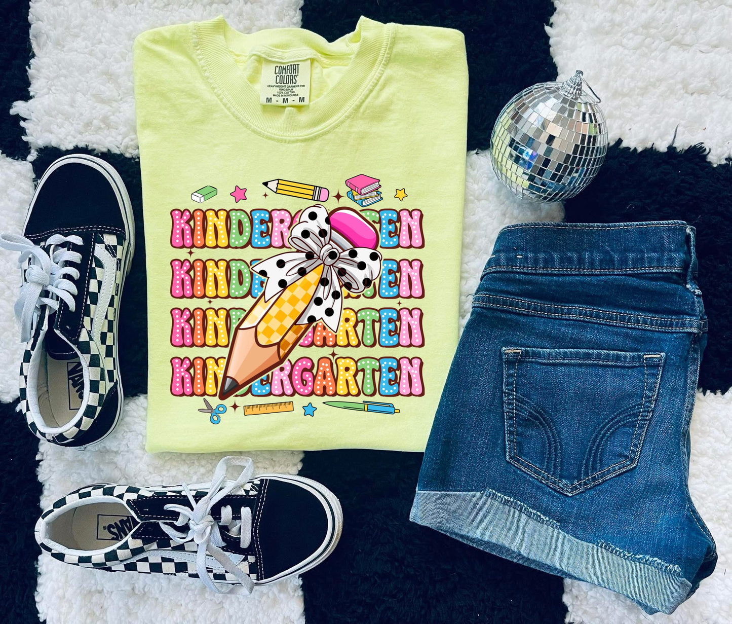 NEON KINDERGARTEN PENCIL - DTF TRANSFER