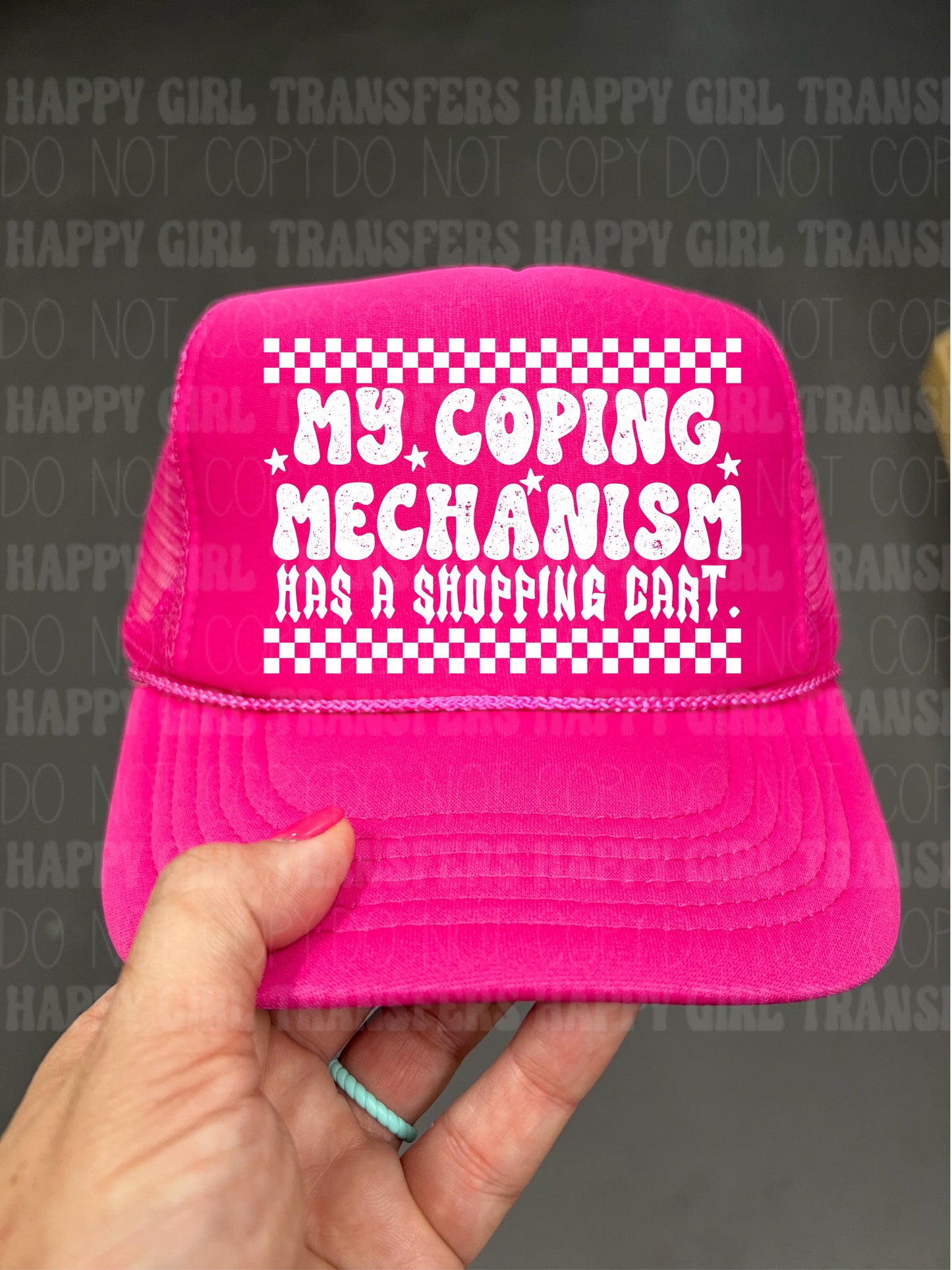 MY COPING MECHANISM HAS A SHOPPING CART - DTF TRANSFER