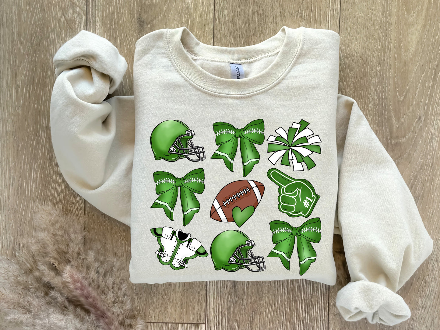 GREEN SCHOOL SPIRIT COQUETTE - DTF TRANSFER