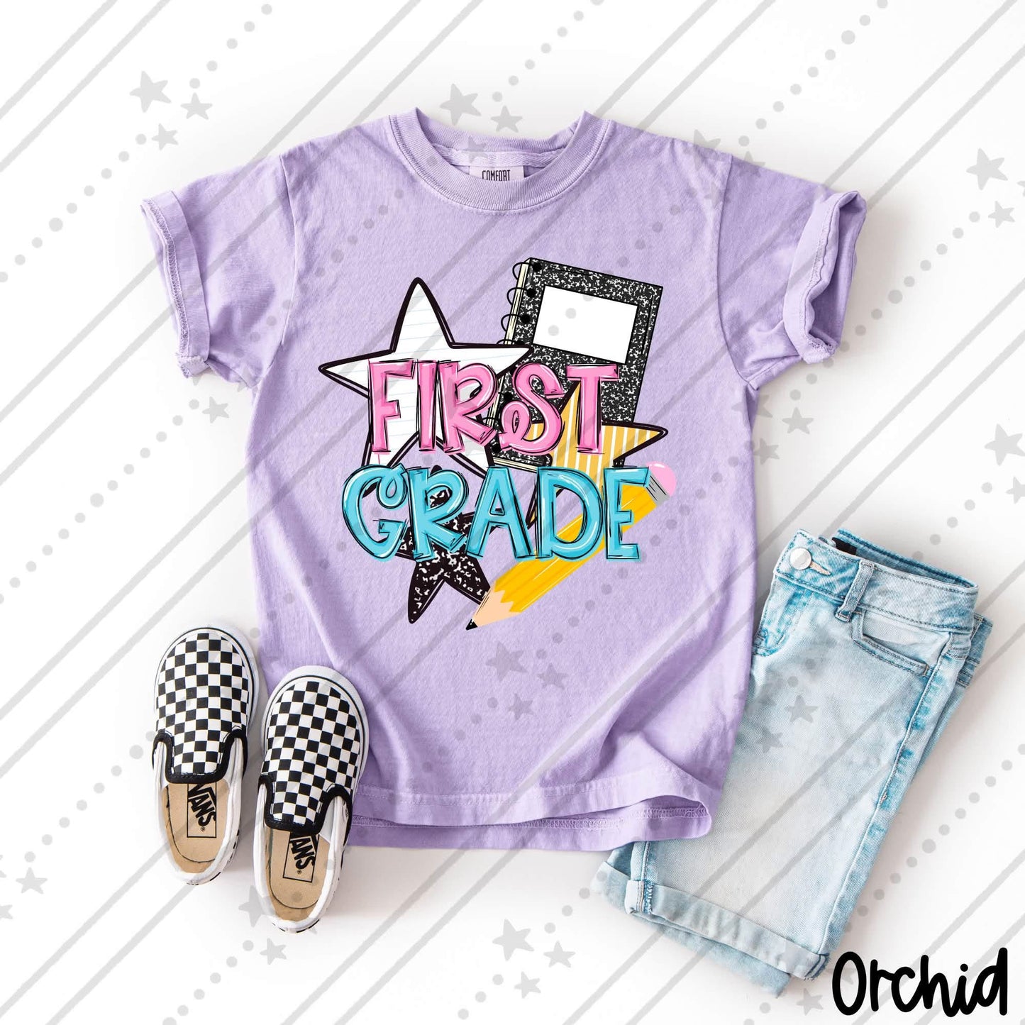 STARS GIRL 1ST GRADE - DTF TRANSFER