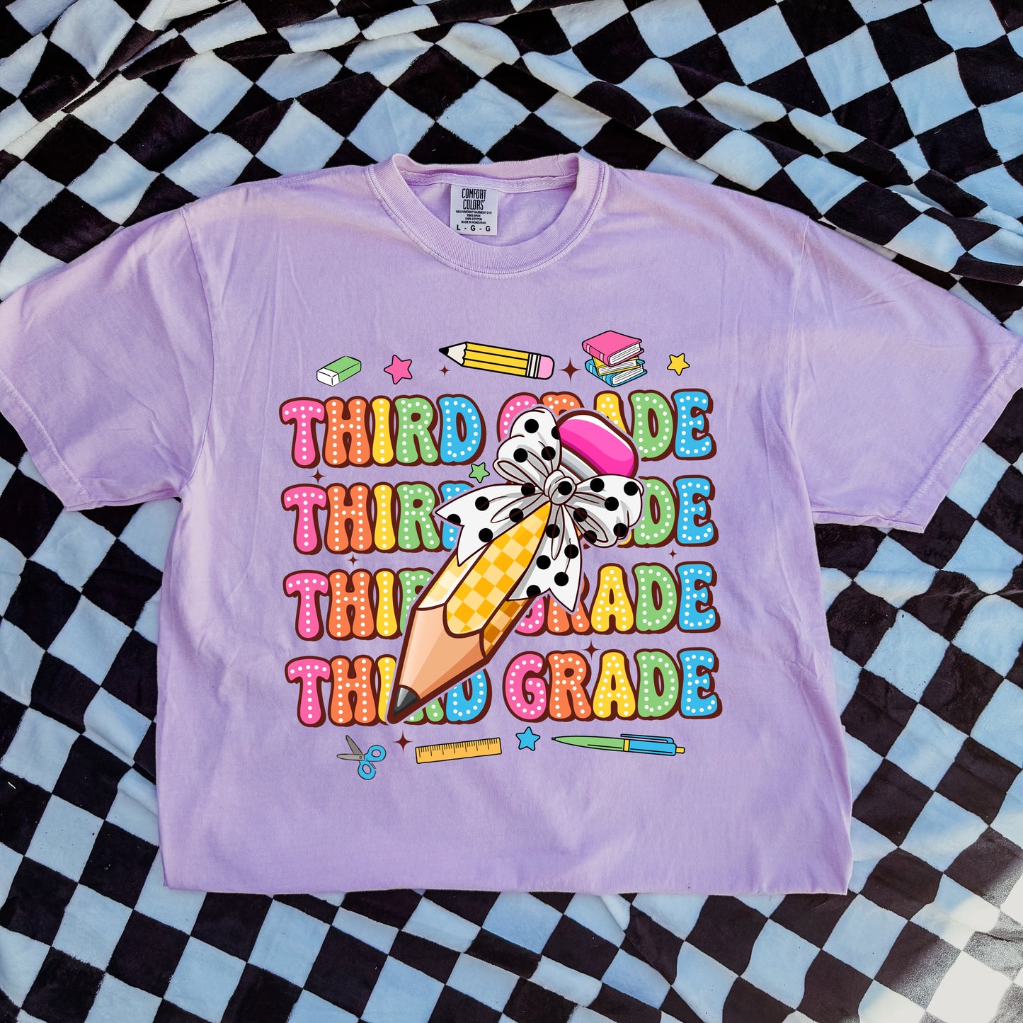 NEON 3RD GRADE PENCIL - DTF TRANSFER