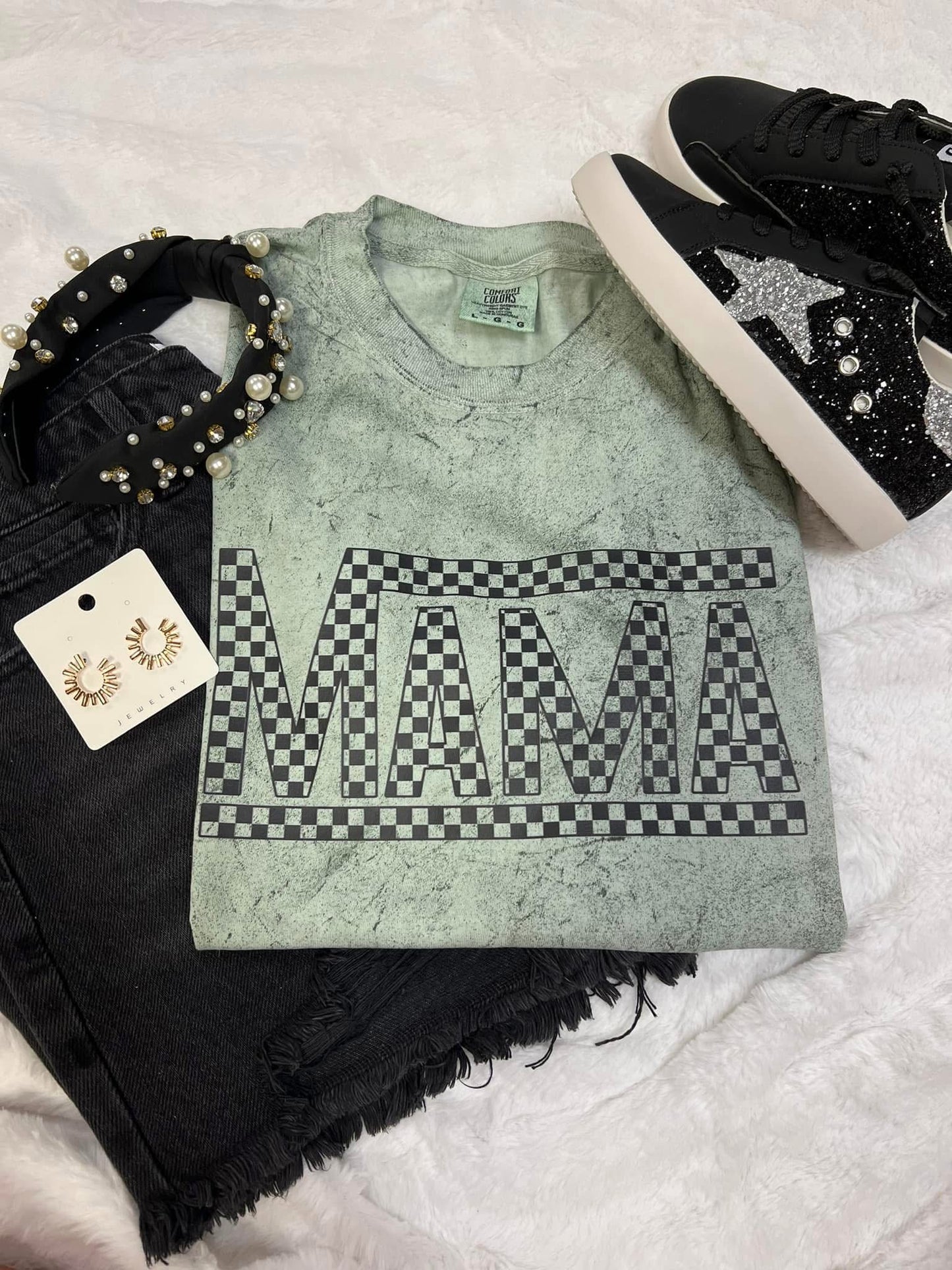 CHECKERED MAMA - DTF TRANSFER