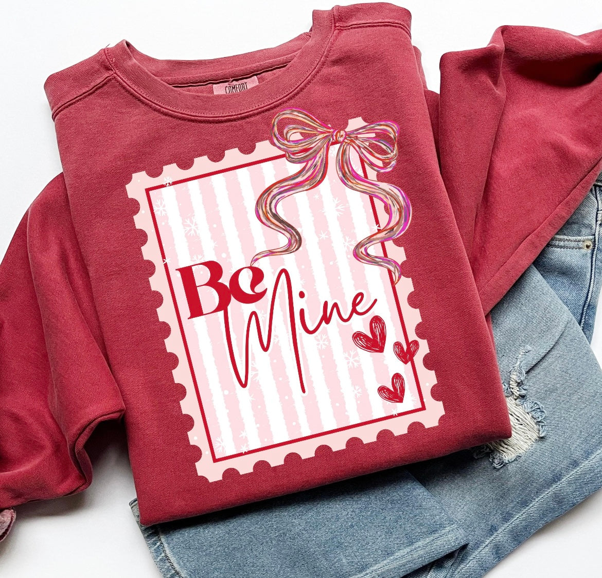 BE MINE POSTAGE STAMP - DTF TRANSFER