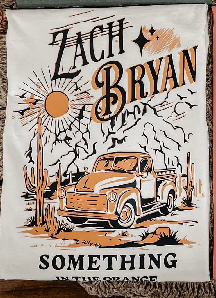 ZACH BRYAN SOMETHING IN THE ORANGE - DTF TRANSFER