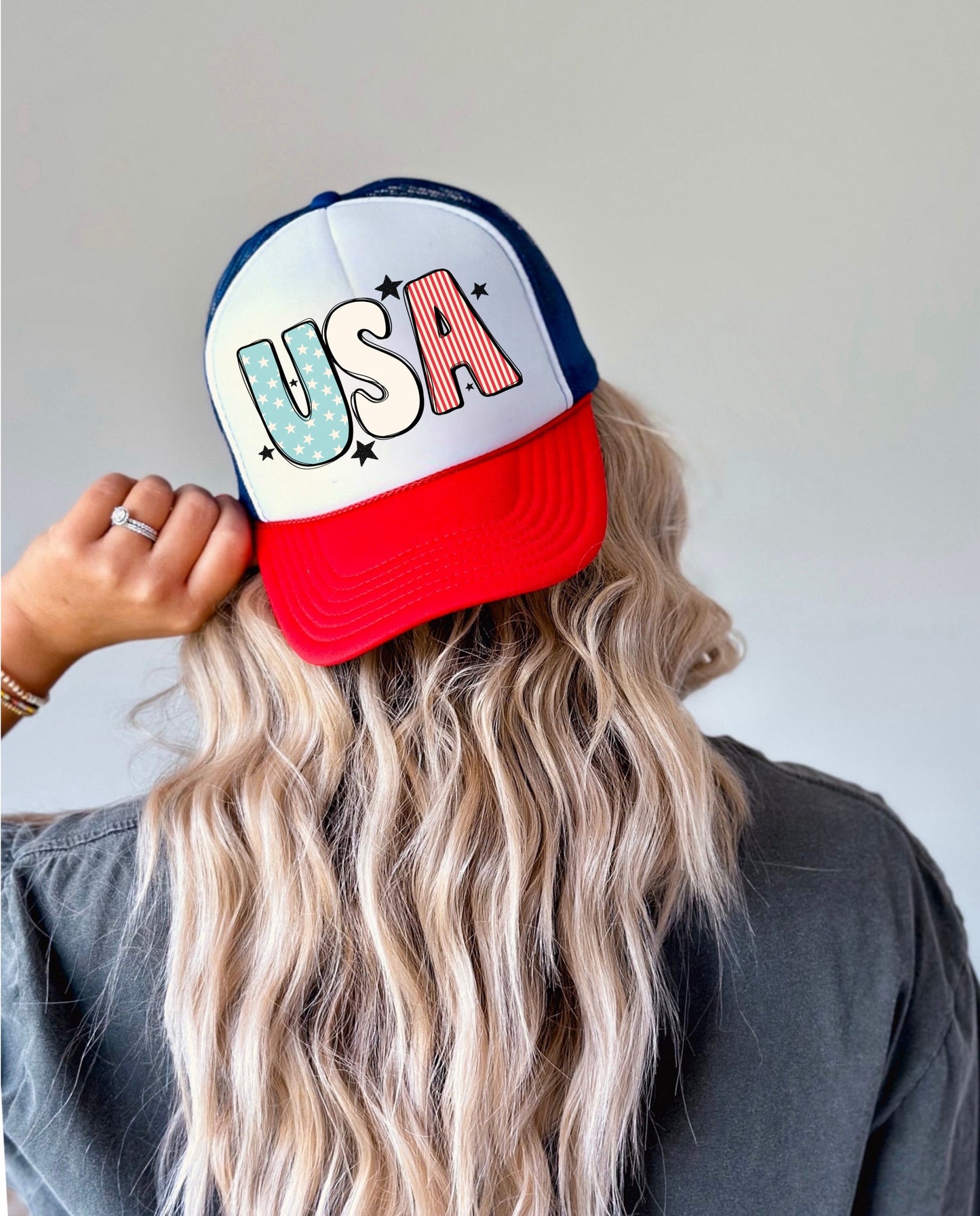 USA WITH STARS - DTF TRANSFER