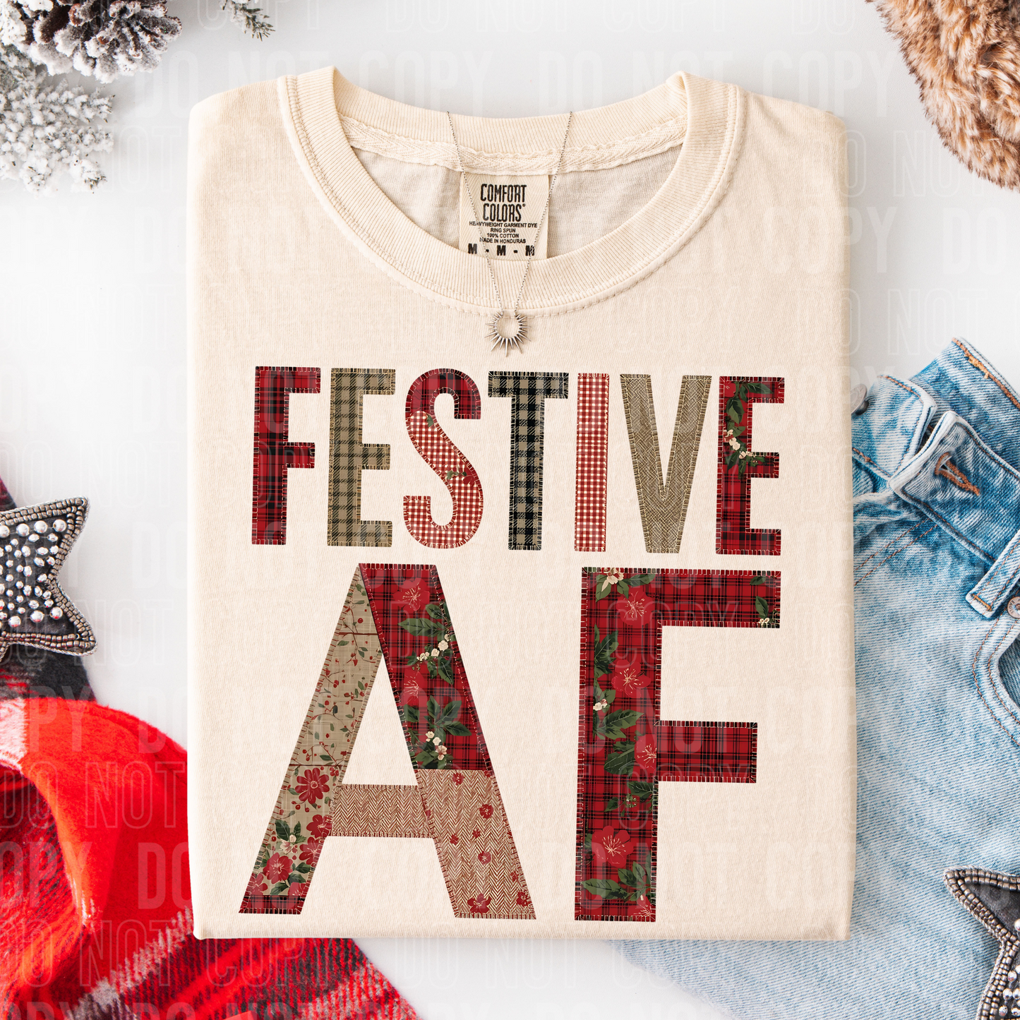 PATCHWORK FESTIVE AF - DTF TRANSFER