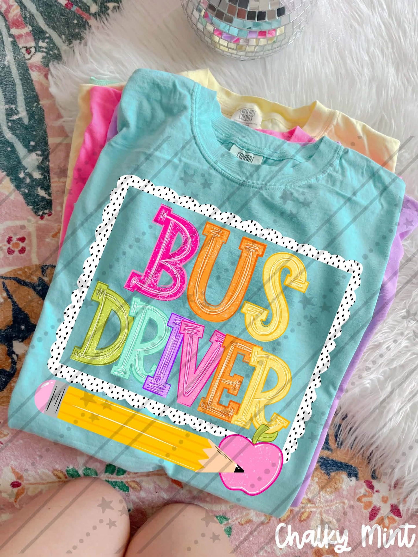 NEON VARSITY BUS DRIVER - DTF TRANSFER