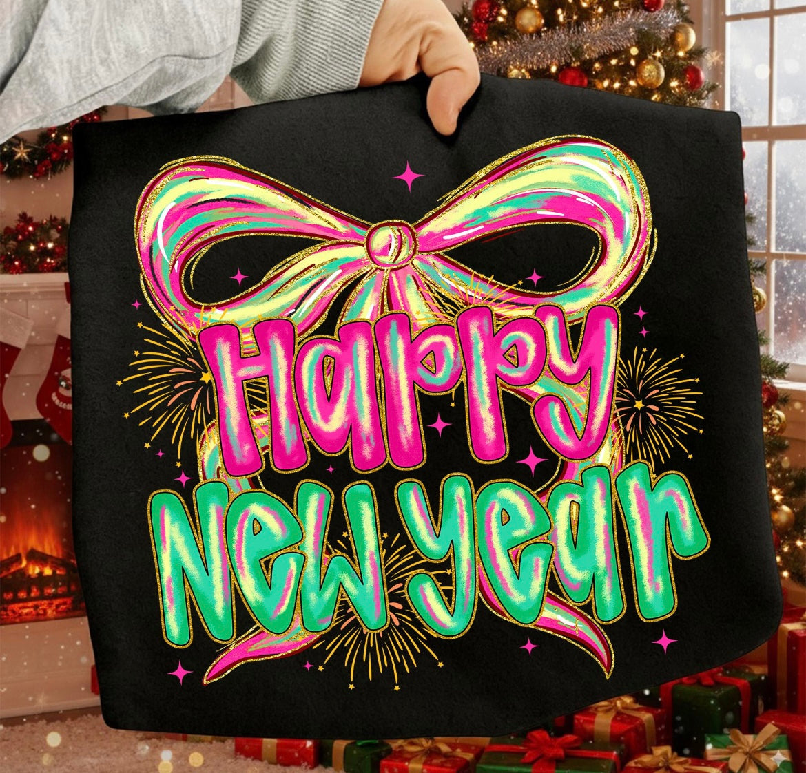 NEON HAPPY NEW YEAR - DTF TRANSFER
