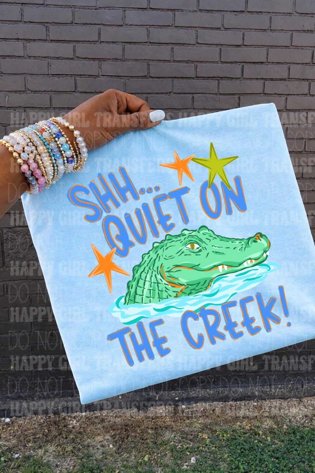 SHHH.. QUIET ON THE CREEK BLUE - DTF TRANSFER
