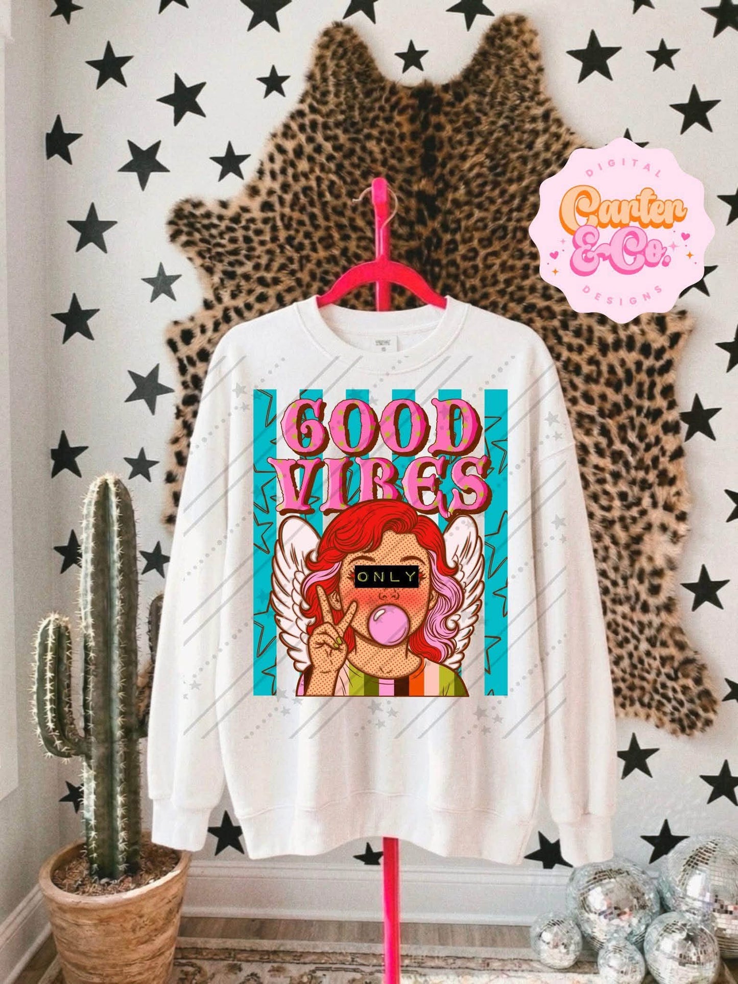 GOOD VIBES ONLY ANGEL - DTF TRANSFER
