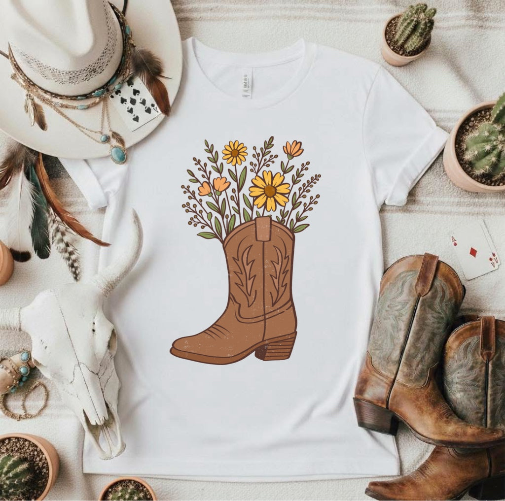 FLORAL COWGIRL BOOT - DTF TRANSFER