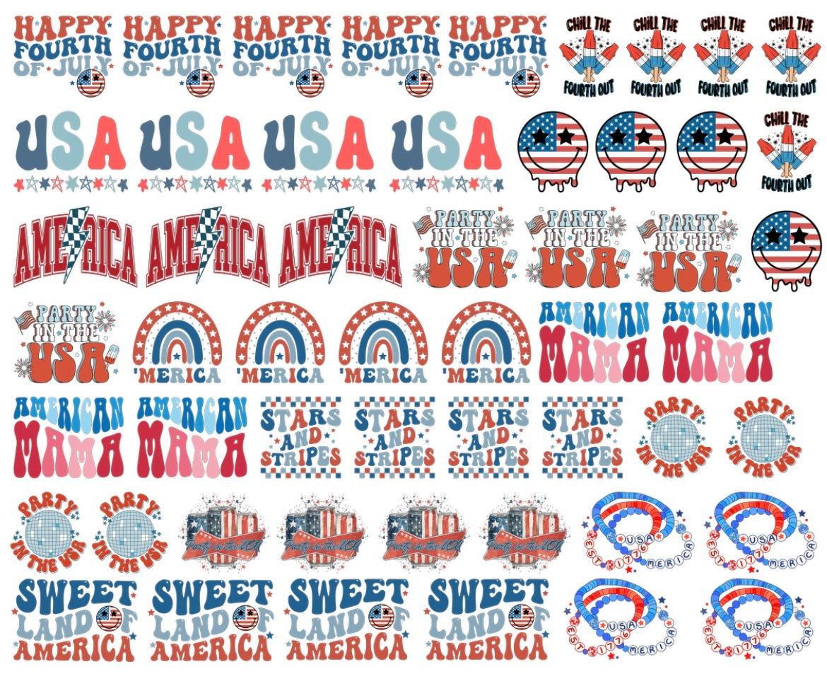 30x24 USA #1 PRE-MADE TRUCKER HAT GANG SHEET