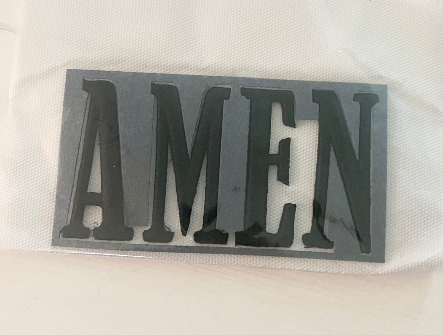 AMEN PUFF EMBROIDERY PATCH