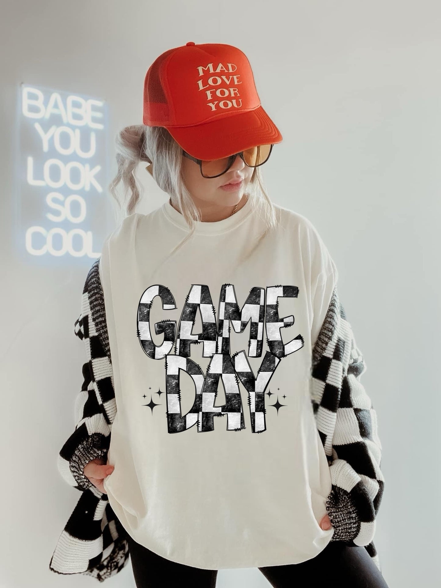 RETRO CHECKERED GAME DAY - DTF TRANSFER