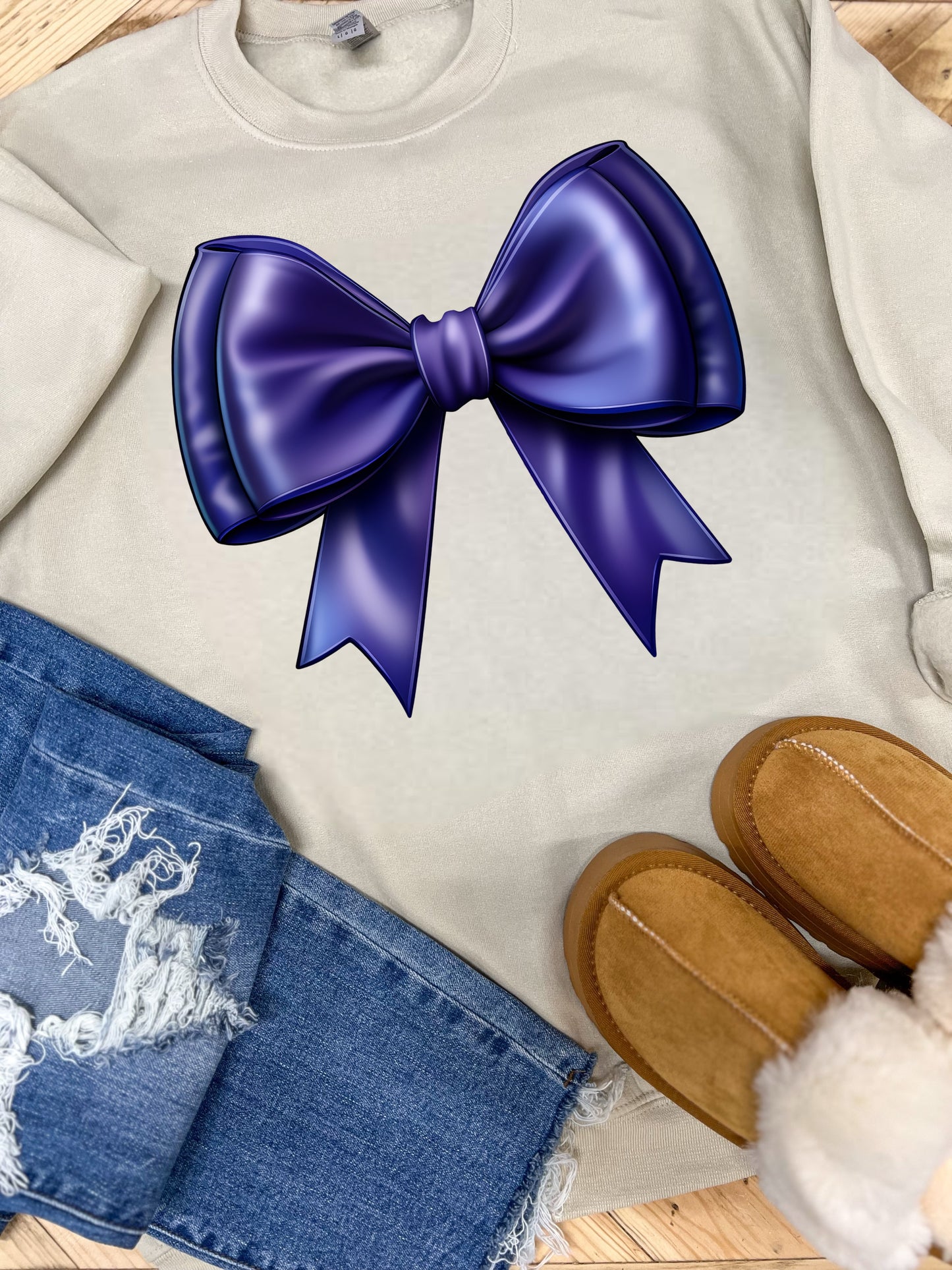 BLUE BOW - DTF TRANSFER