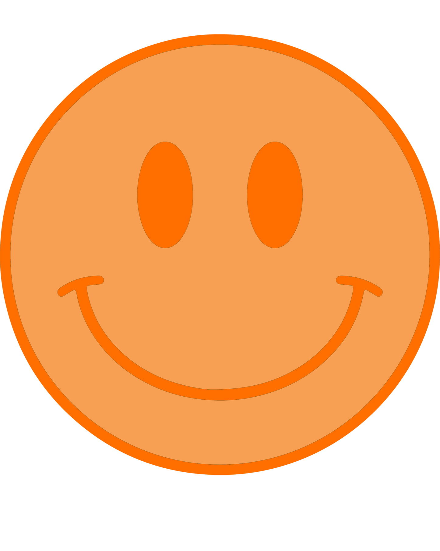 ORANGE SMILEY-DTF TRANSFER