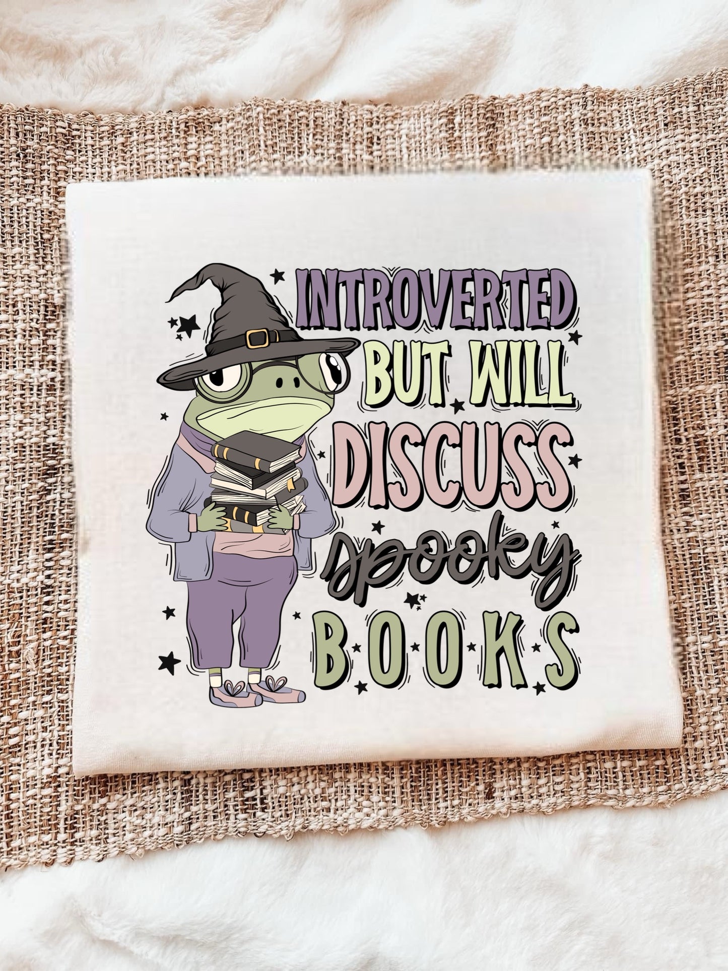 INTROVERTED BUT WILL DISCUSS SPOOKY BOOKS - DTF TRANSFER