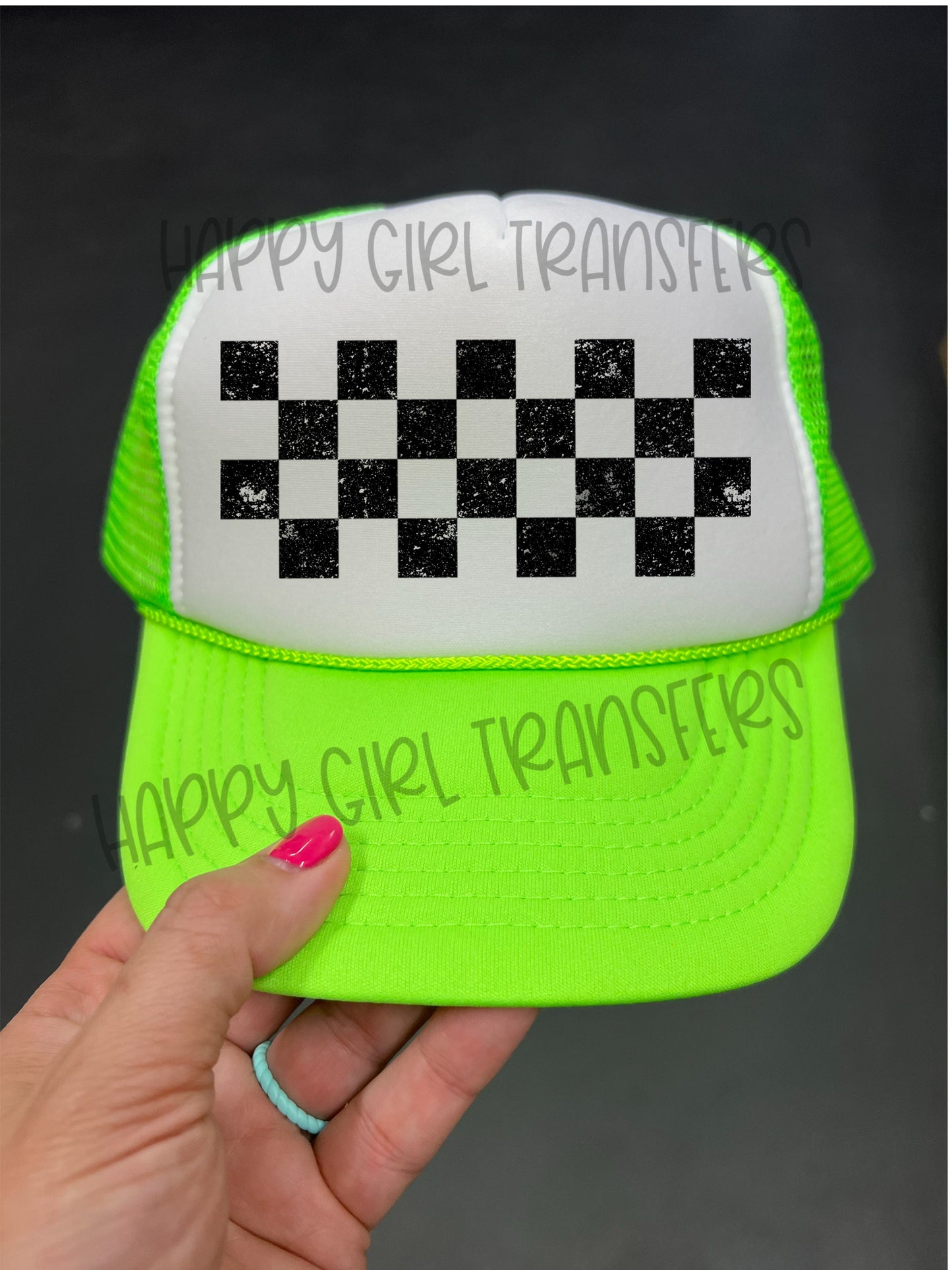 DISTRESSED CHECKERED - DTF TRANSFER