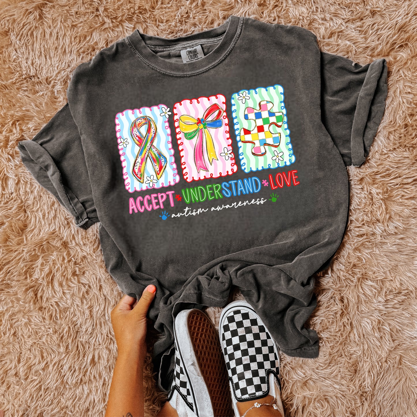 ACCEPT UNDERSTAND LOVE AUTISM AWARENESS - DTF TRANSFER