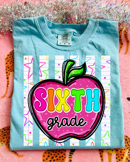 APPLE SIXTH GRADE - DTF TRANSFER