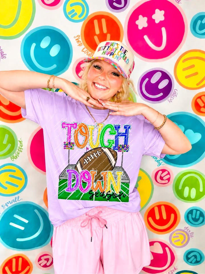 PREPPY TOUCH DOWN WITH FOOTBALL - DTF TRANSFER