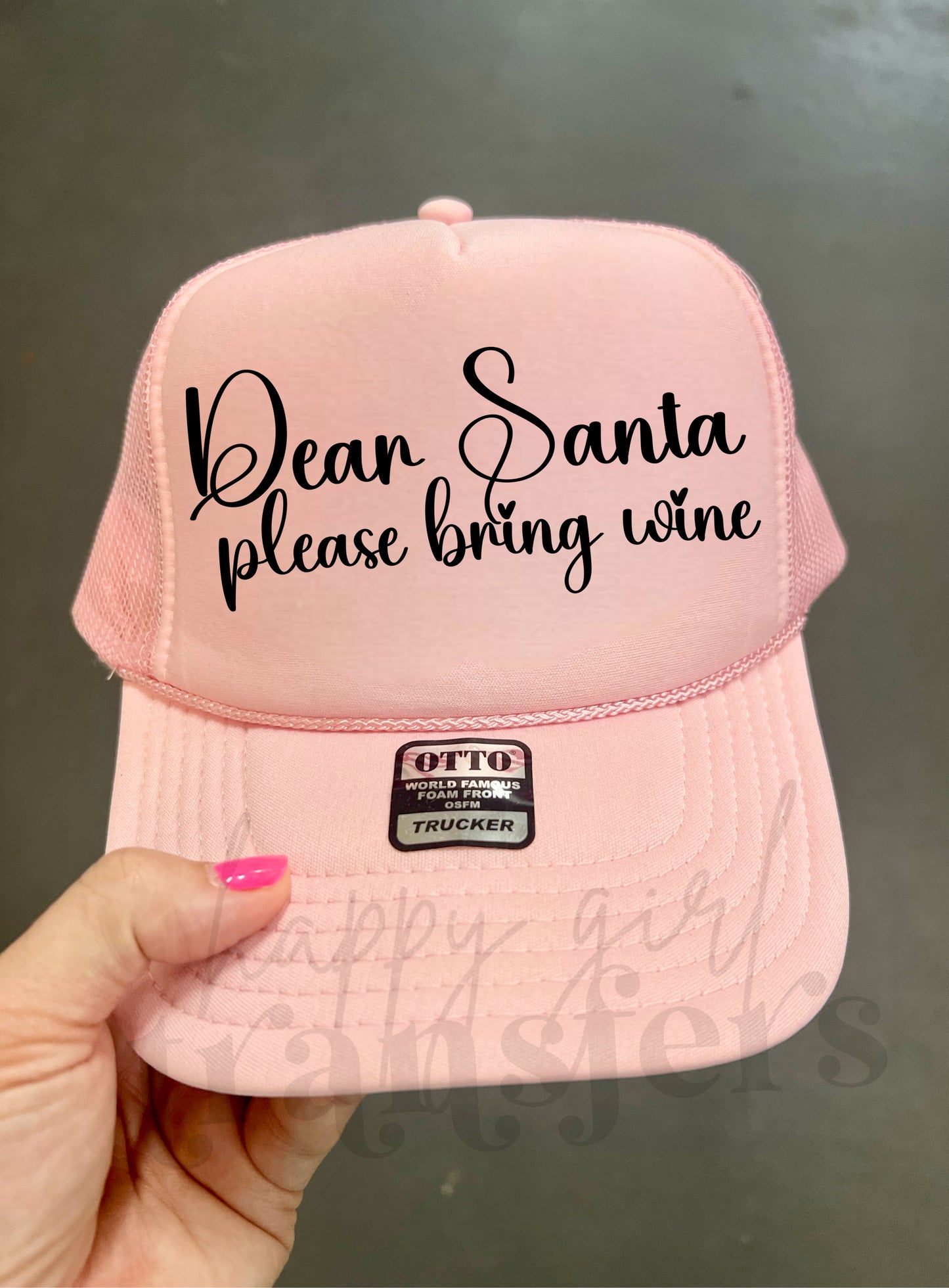 DEAR SANTA PLEASE BRING WINE - DTF TRANSFER