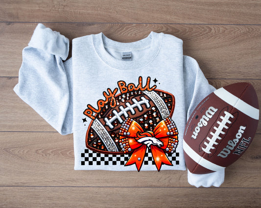 FAUX SPARKLES BRONCOS - DTF TRANSFER