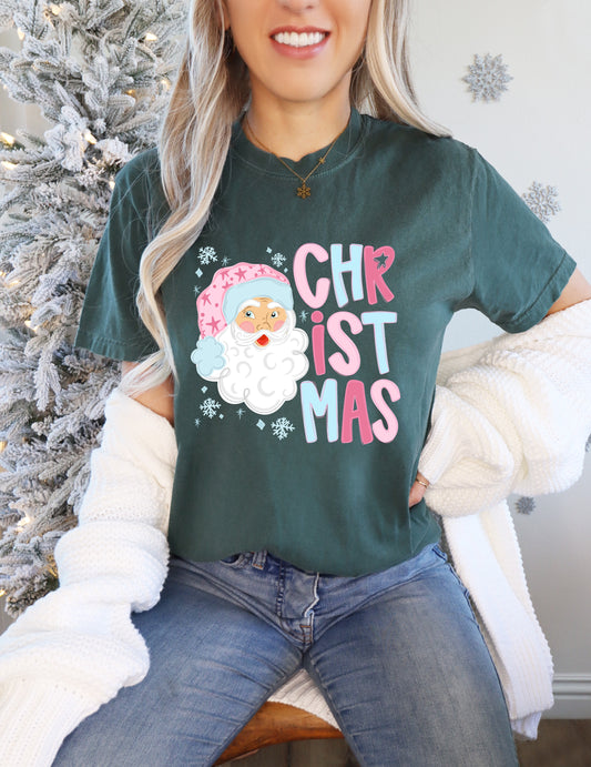 PASTEL CHRISTMAS SANTA - DTF TRANSFER