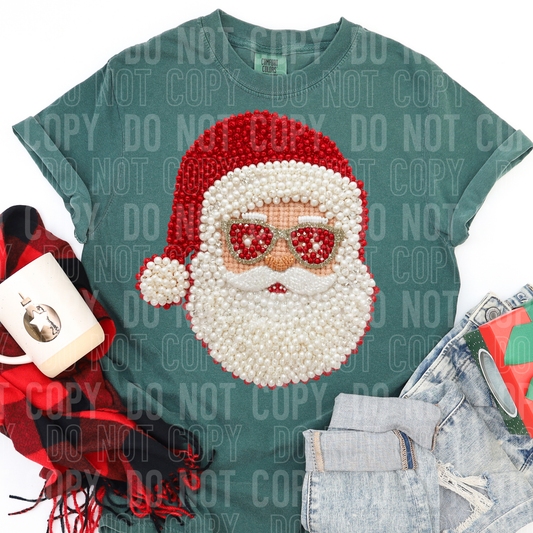 FAUX BEADED SANTA - DTF TRANSFER