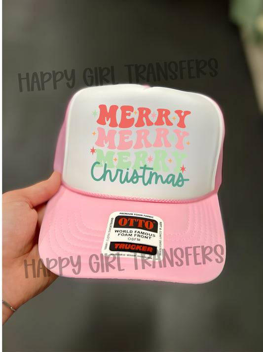 MERRY CHRISTMAS REPEATED - DTF TRANSFER