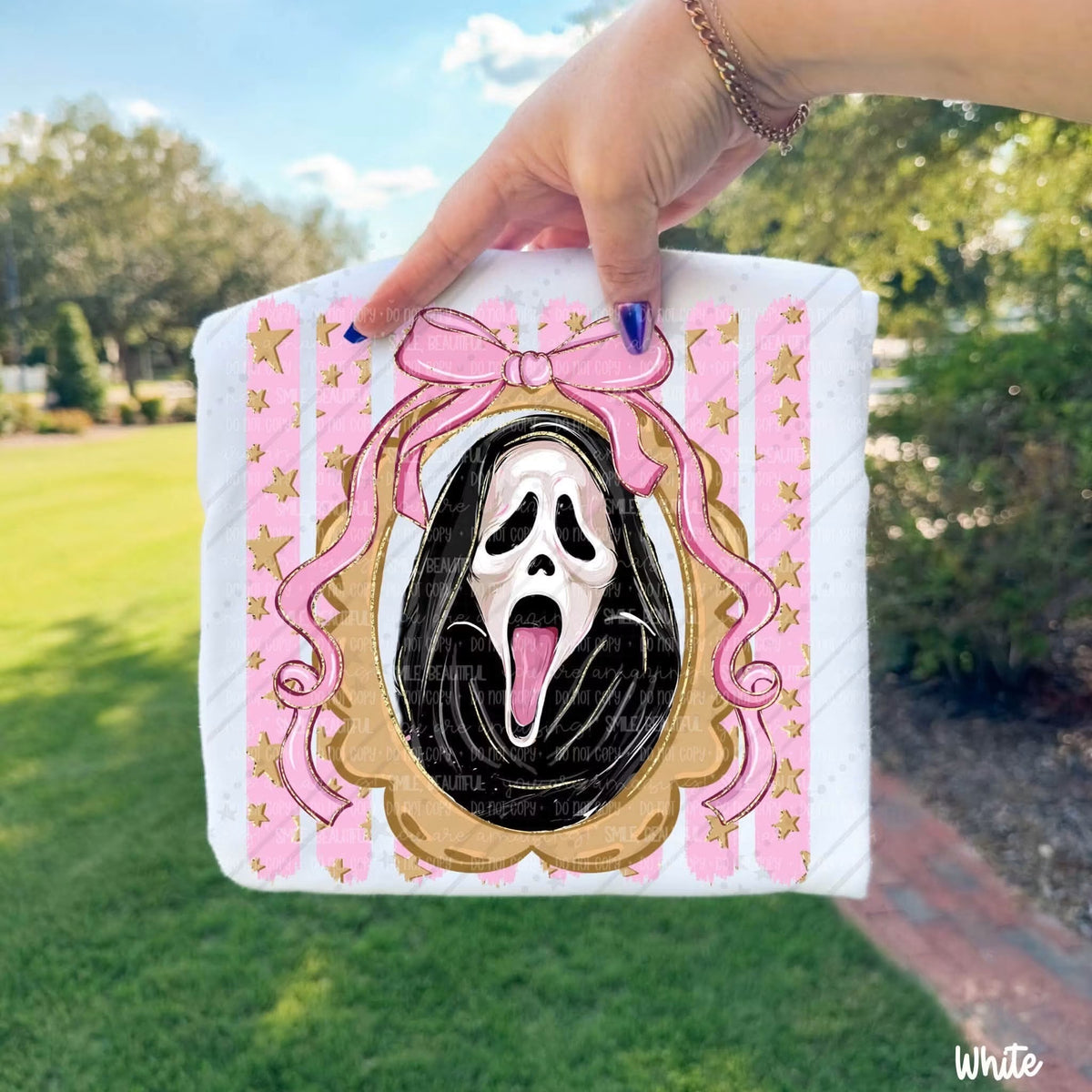 PREPPY HORROR GHOST FACE - DTF TRANSFER