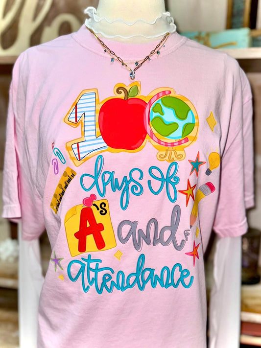 100 DAYS OF A’S AND ATTENDANCE - DTF TRANSFER