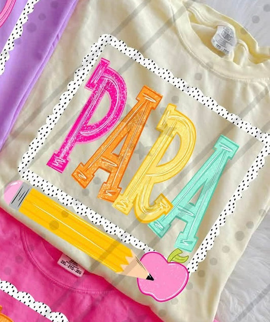 NEON VARSITY PARA - DTF TRANSFER