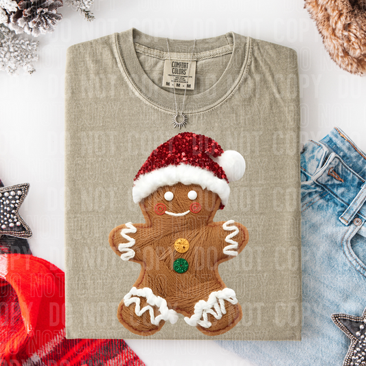 FAUX YARN GINGERBREAD MAN - DTF TRANSFER