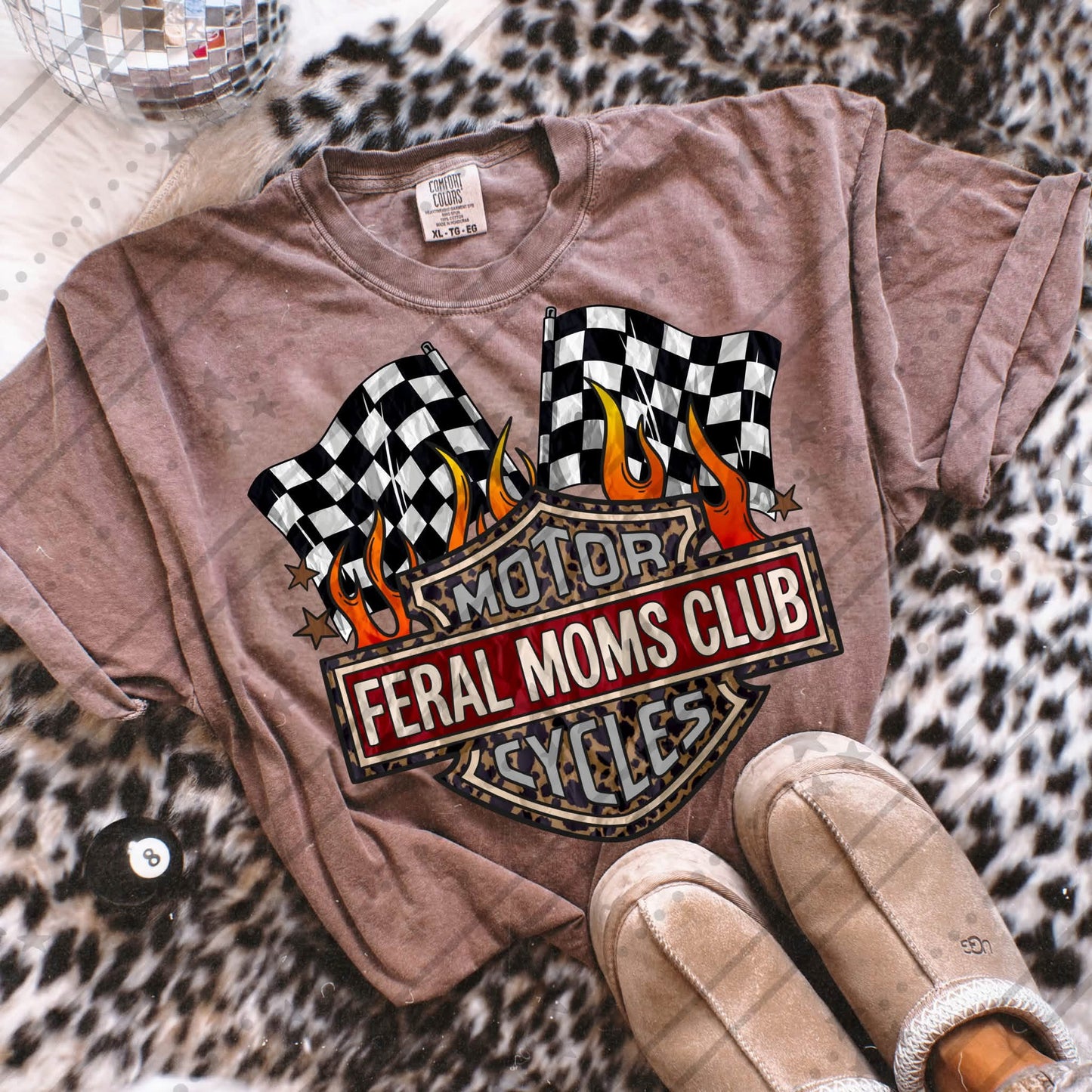 FERAL MOMS CLUB CHECK FLAGS - DTF TRANSFER