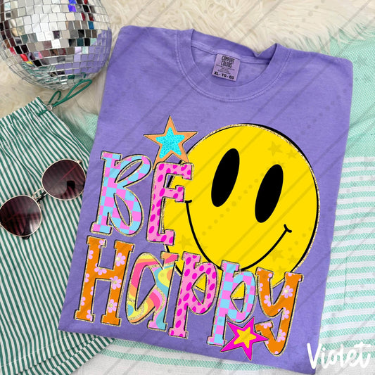 SMILEY BE HAPPY - DTF TRANSFER
