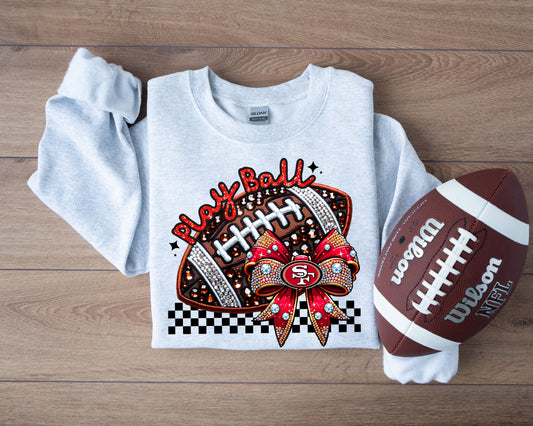 FAUX SPARKLES 49ERS  - DTF TRANSFER