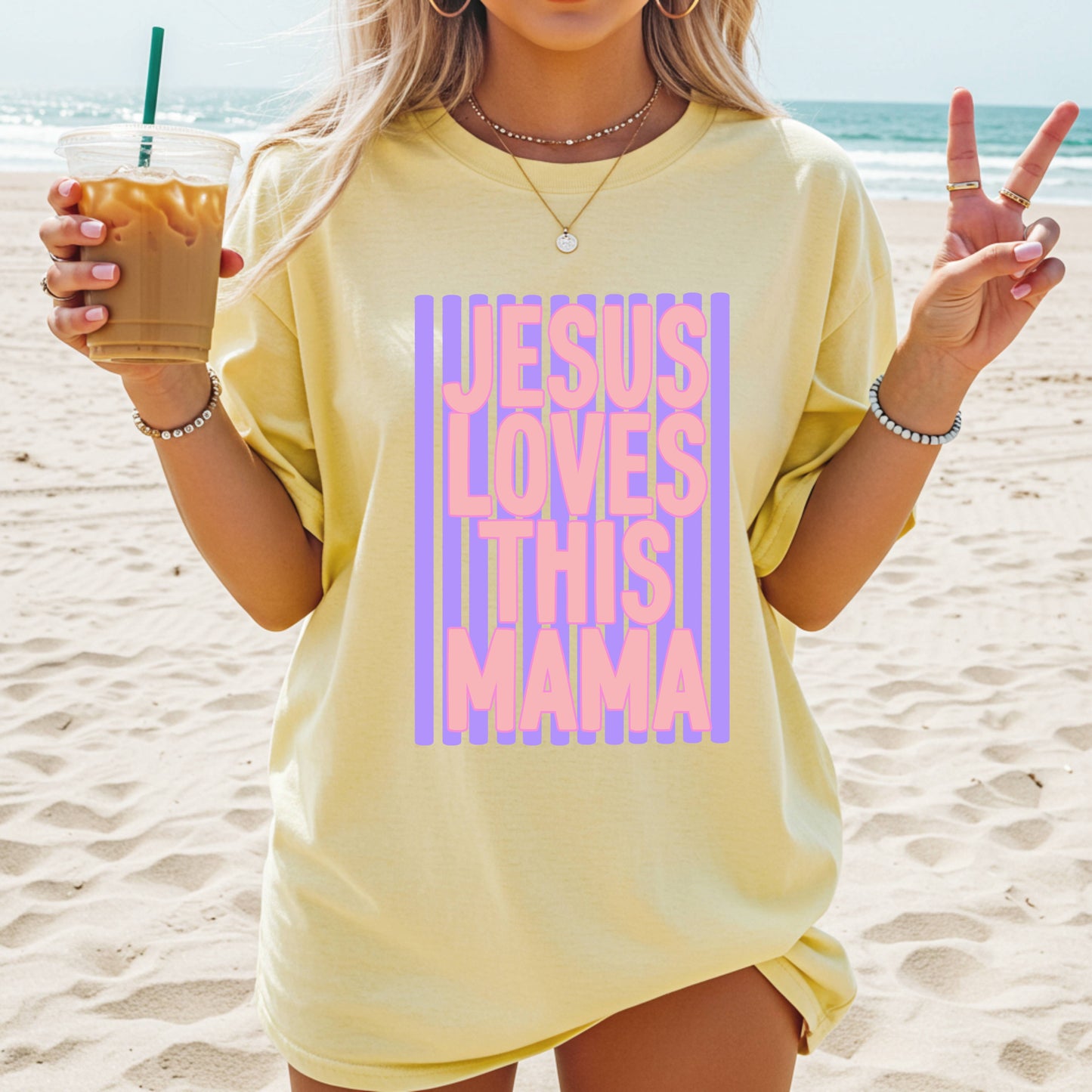 JESUS LOVES THIS MAMA - DTF TRANSFER