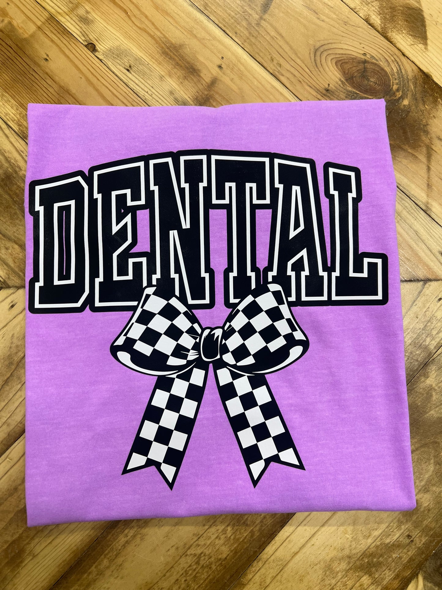 DENTAL CHECKERED BOW - DTF TRANSFER