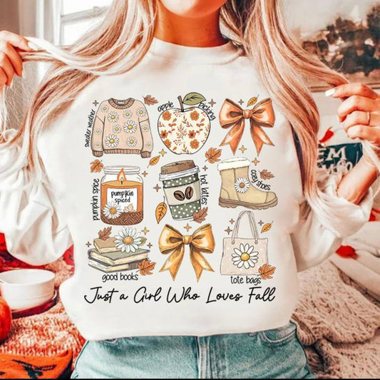 JUST A GIRL WHO LOVES FALL - DTF TRANSFER
