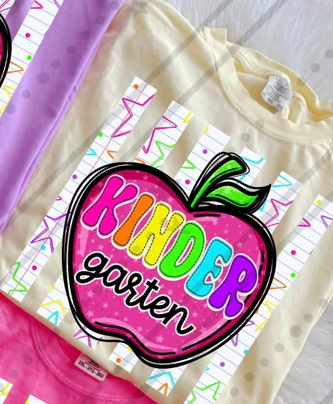 APPLE KINDERGARTEN - DTF TRANSFER