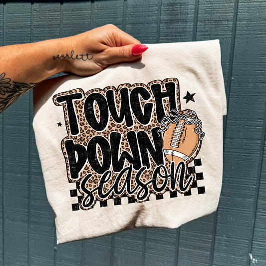CHEETAH PRINT TOUCH DOWN SEASON- DTF TRANSFER