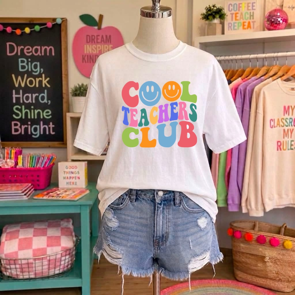 COLORFUL COOL TEACHERS CLUB - DTF TRANSFER