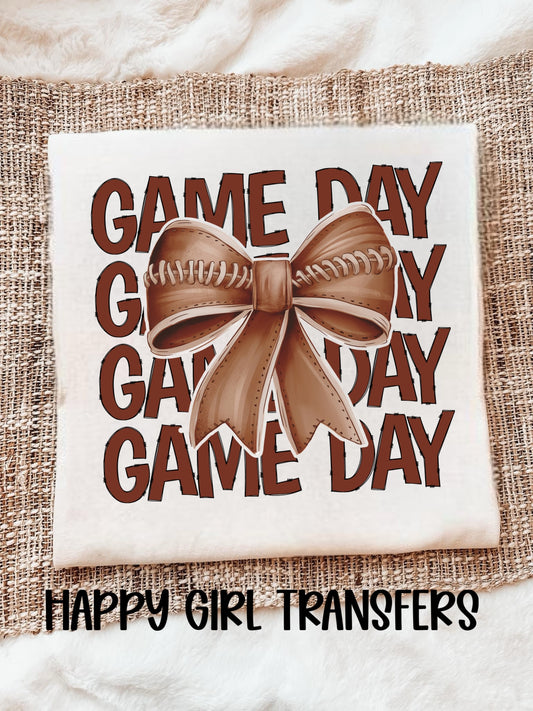 GAME DAY REPEATED WITH BOW - DTF TRANSFER