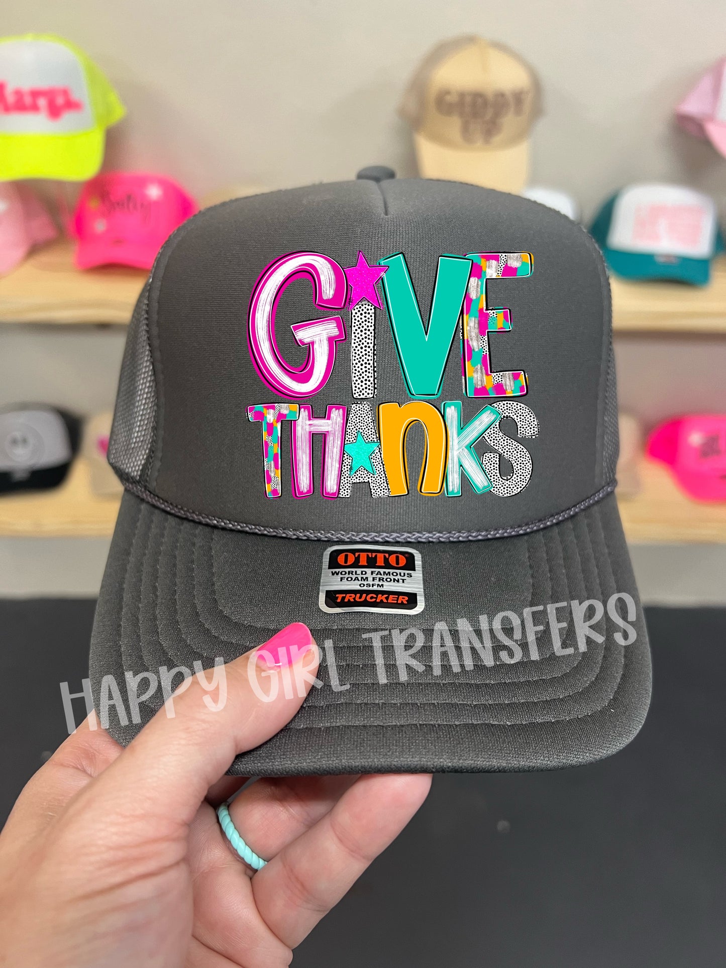 COLORFUL GIVE THANKS - DTF TRANSFER