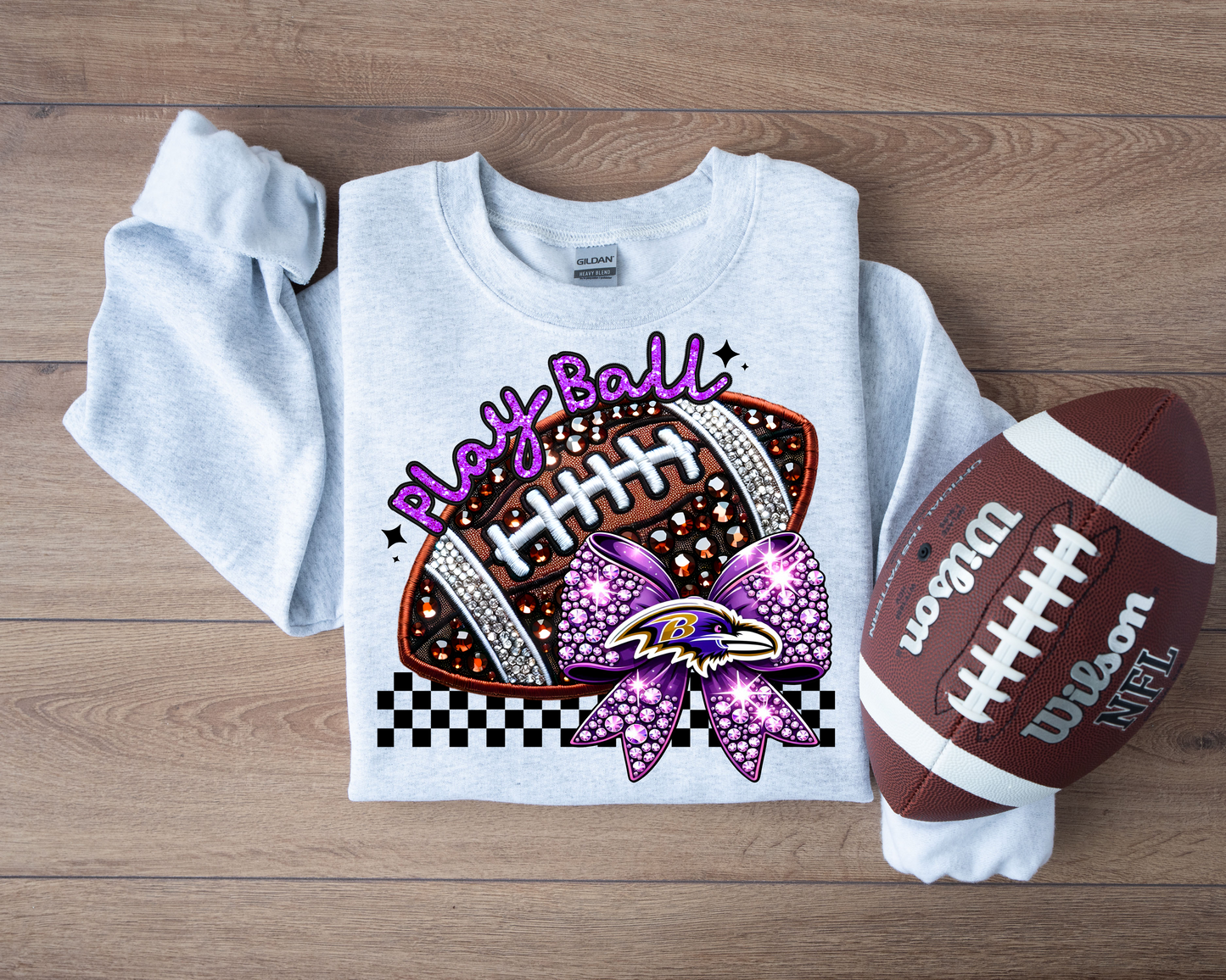 FAUX SPARKLES RAVENS - DTF TRANSFER