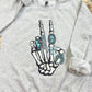 SKELETON PEACE SIGN - DTF TRANSFER
