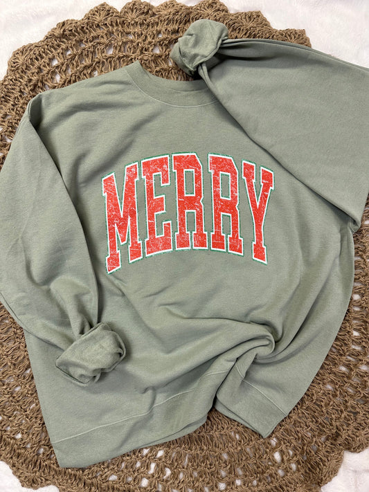 DISTRESSED MERRY - DTF TRANSFER